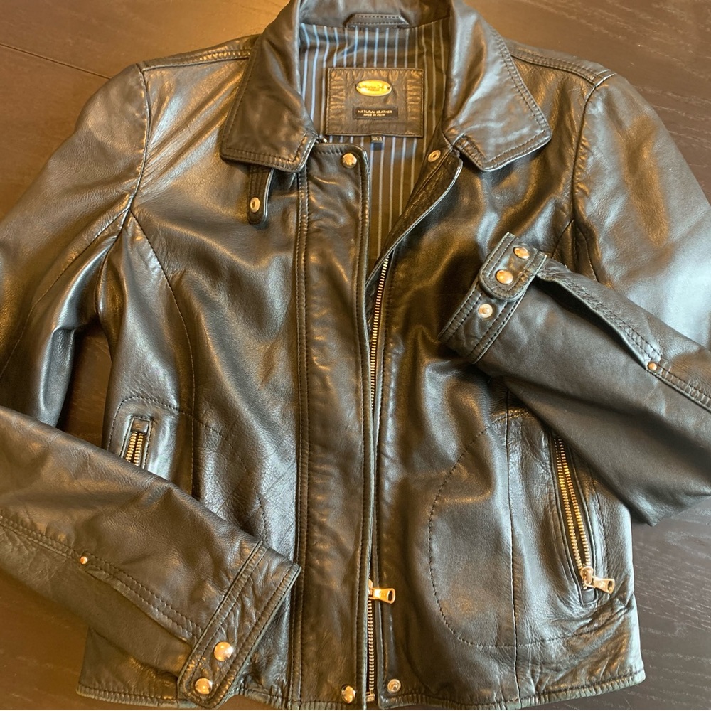 Massimo Dutti leather jacket